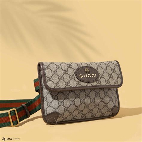 gucci belt bag gg supreme small beige/black|gucci belt bag neo vintage.